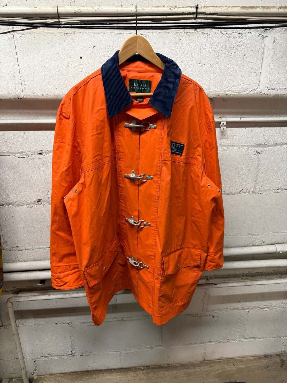 Lauren Ralph Lauren Orange Fireman Clasp Jacket Size 3X